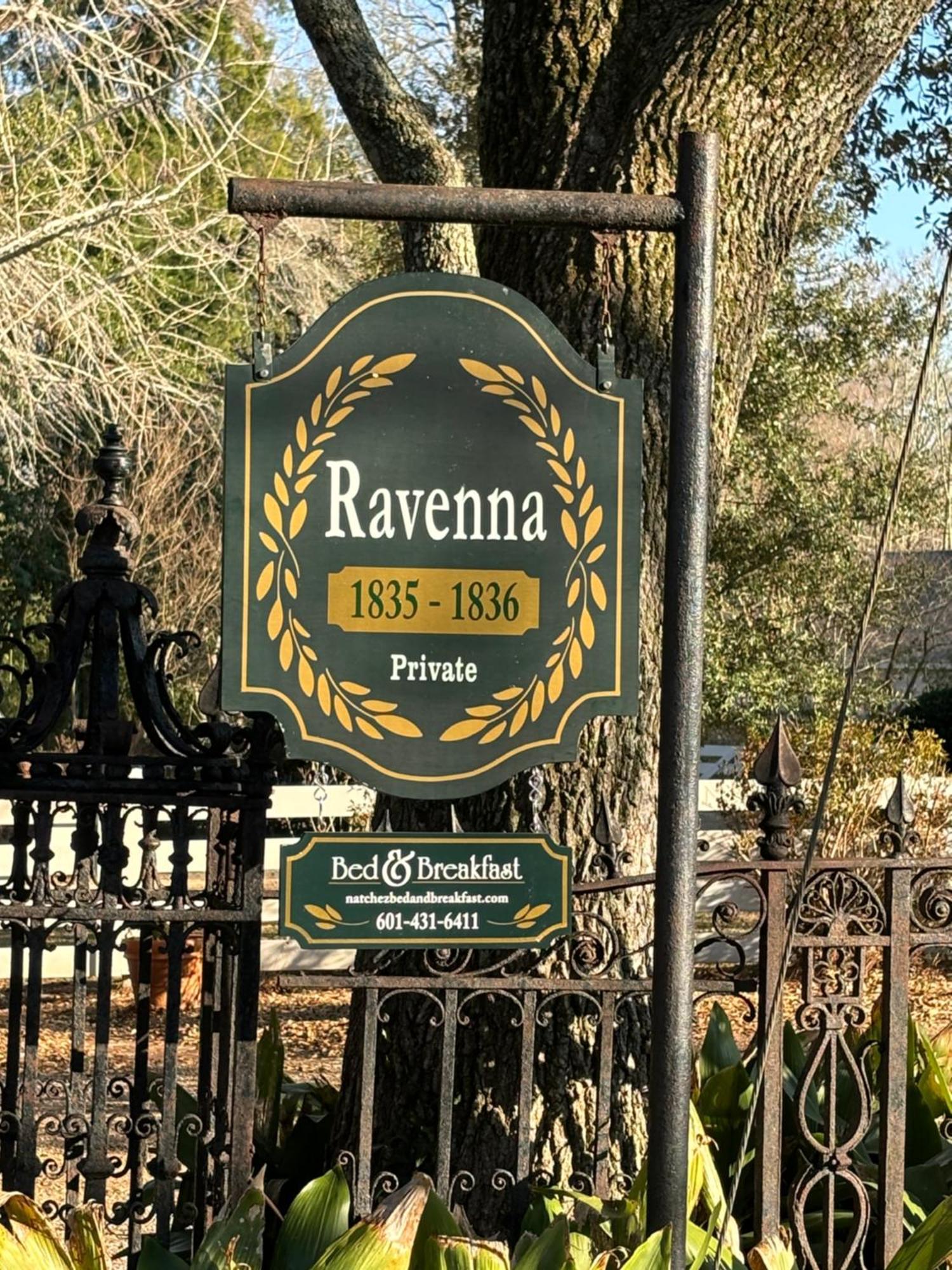 Ravenna Bed And Breakfast Natchez Esterno foto